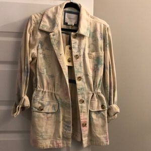 Anthropologie Tie Die Utility Jacket Size Small